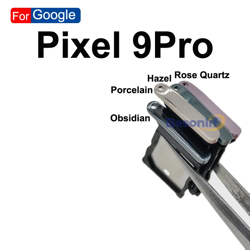 Basonlif Obsidian Porcelain Hazel Sim Card SIM Tray Holder For Google Pixel 9 9Pro XL 9 PRO Replacement Parts