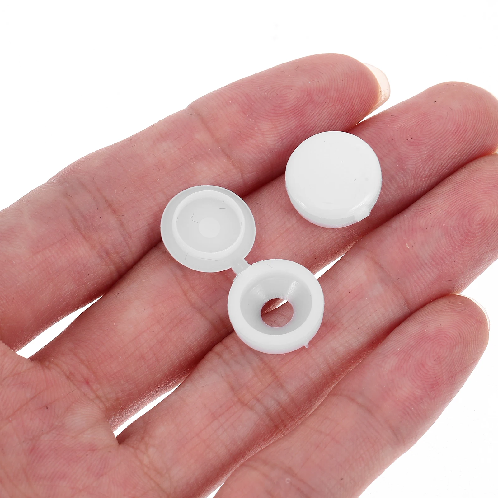 

100 Pcs Screw Caps White Plastic Decorative Covers Concealing Dustproof Stylish Installation Home Office Use