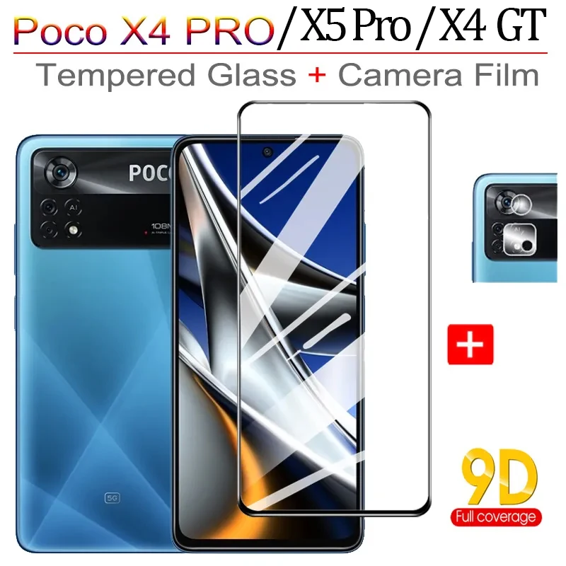 

poco x4 pro, poco x5 Tempered Glass For xiaomi poco x5 pro Screen Protector Poco X5 X3 X4 GT X4 Pro Pelicula Camera poko x4 pro Glass Film For ppoco x5 pro Glass poco x4 pro 5g accessories