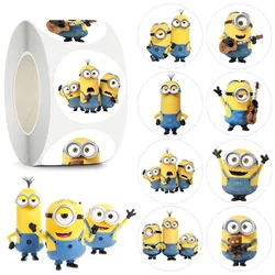 500PCS Minions Cartoon Reward Sticker Roll DIY Decor Notebook Pad Fridge Gift Stickers Seal Labels Envelope Sealing Scrapbooking