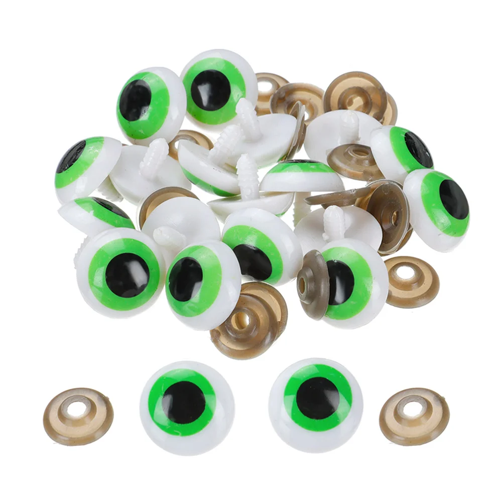 10Pairs Plastic Green Amigurumi Safety Eyes Frog For Crochet Toys 12/14/16/18/20/22/24/28/30mm DIY Doll Eyes Accessories