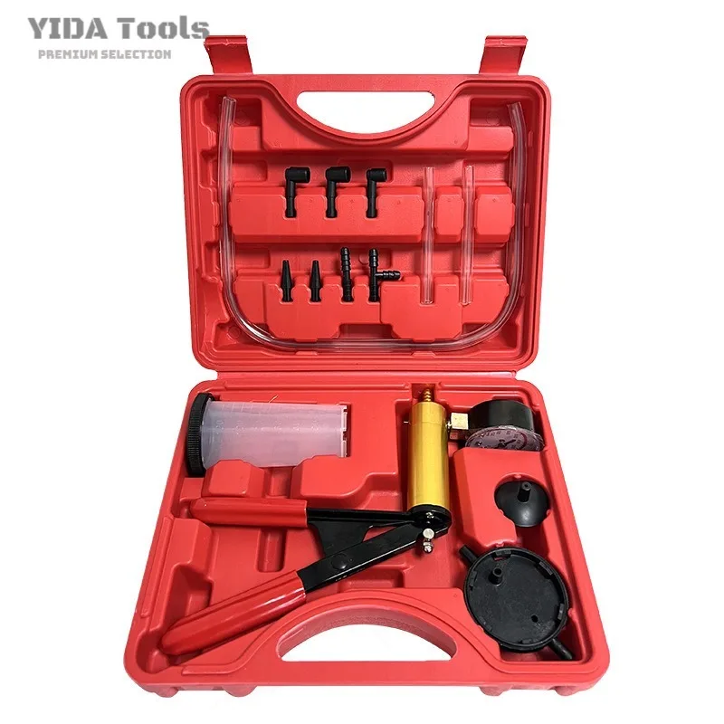 Metal Manual Vacuum Pump Suction & Blow Dual Use Brake Fluid Changer Tool Auto Repair Maintenance Tool