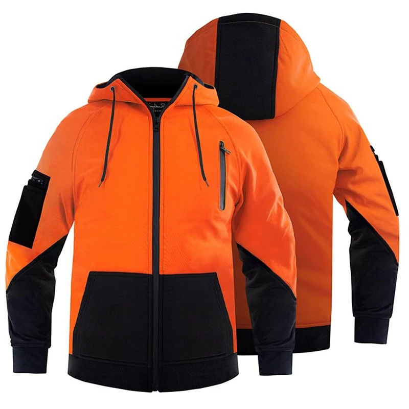 Men Motorcycle Jacket Winter Fleece Warm Racing Clothing Moto Motorbike Rider Protective Coat Construction Workwear Jacket