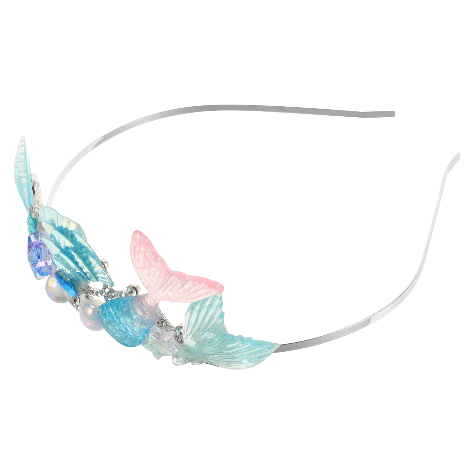 

Luxury Rhinestone Princess Tiara Mermaid Headband Girls Hair Band Party Headdress Birthday Decor Wedding Costume Lightweight