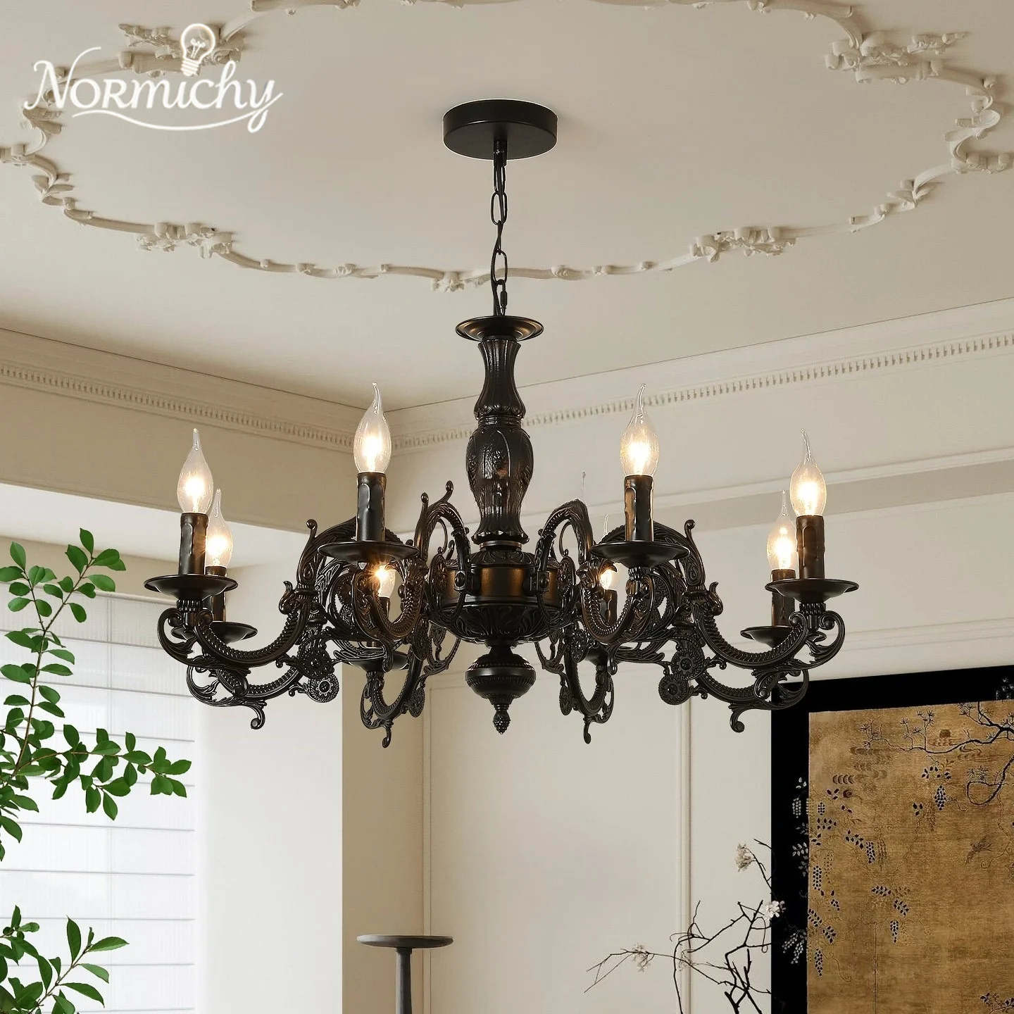 French Retro Pendant Light Living Dining Room Grand Creative Unique Stylish Designer Bedroom High End Black Home Lamp Changeable