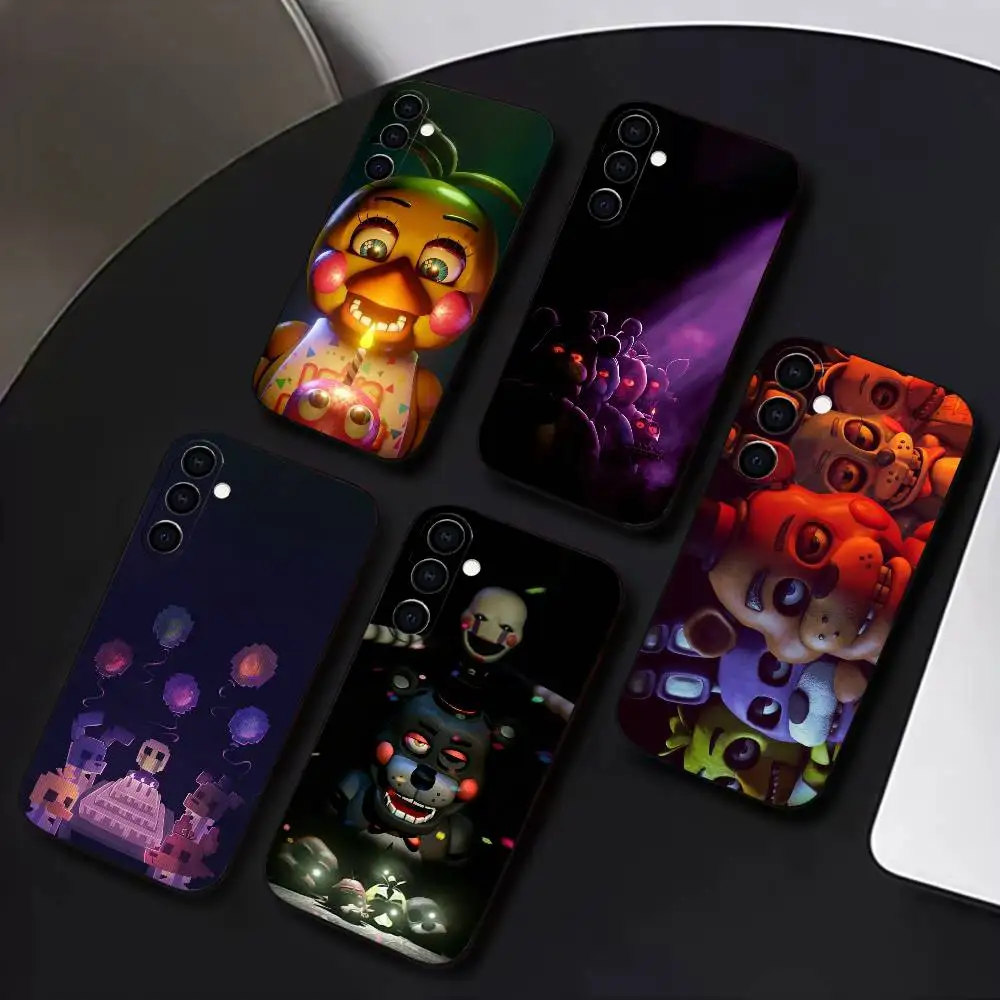 

Five-Nights-At-Freddys F-Fnaf Phone Case For Samsung Galaxy A73,A72,A71,A70,A53,A52,A51,Soft Silicone Black Cover