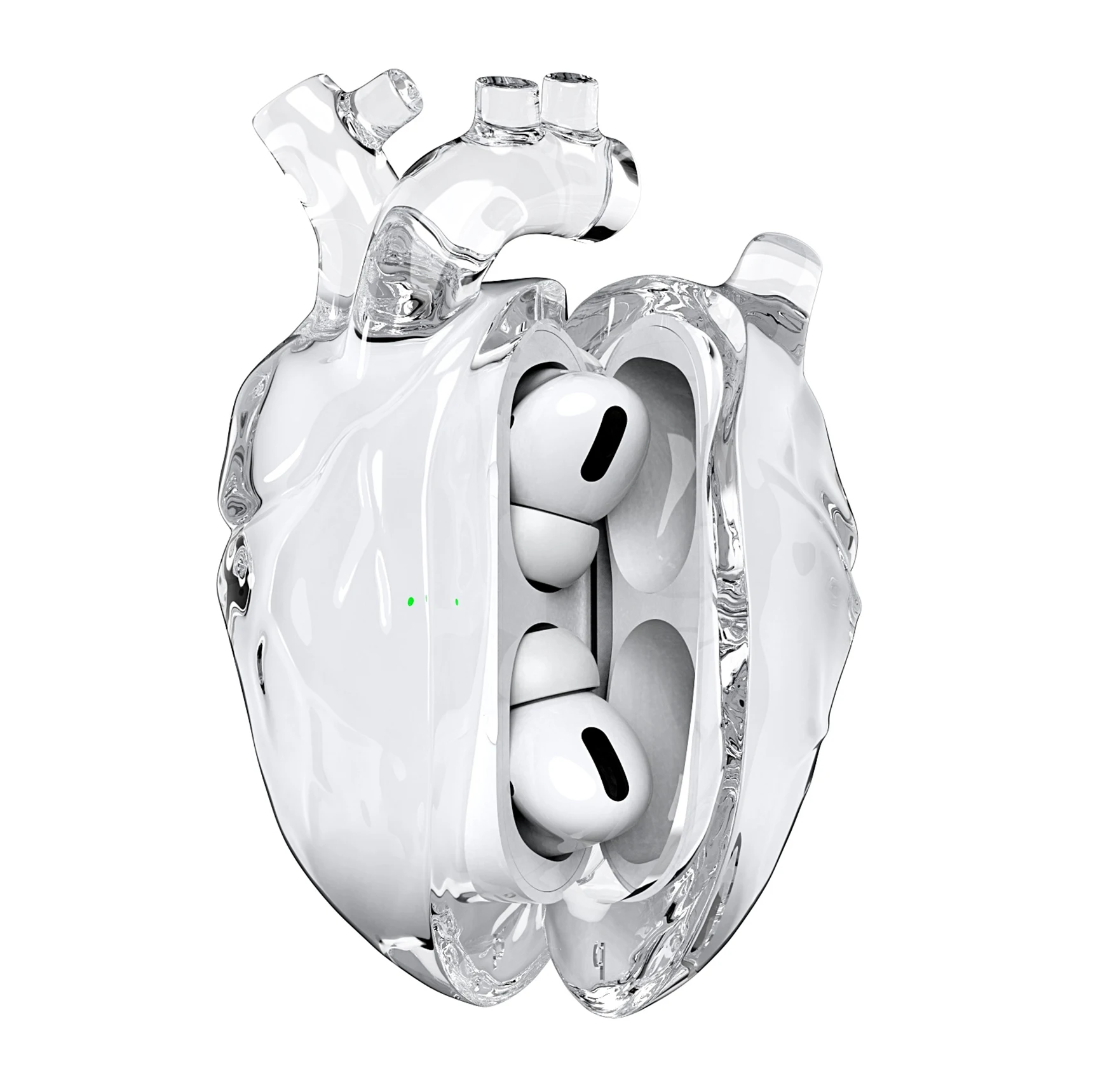 Halloween 808FC Horror Heartcase Custodia per auricolari wireless in silicone liquido Auricolare Bluetooth Custodia per cuffie per Airpods Pro/Pro2/3