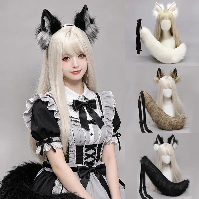 nova-tiara-de-orelhas-de-lobo-de-pelucia-anime-acessorio-de-cabelo-artesanal-fofo-para-mulheres-adereco-de-cosplay-de-orelhas-de-gato-raposa-com-cauda-de-lobo