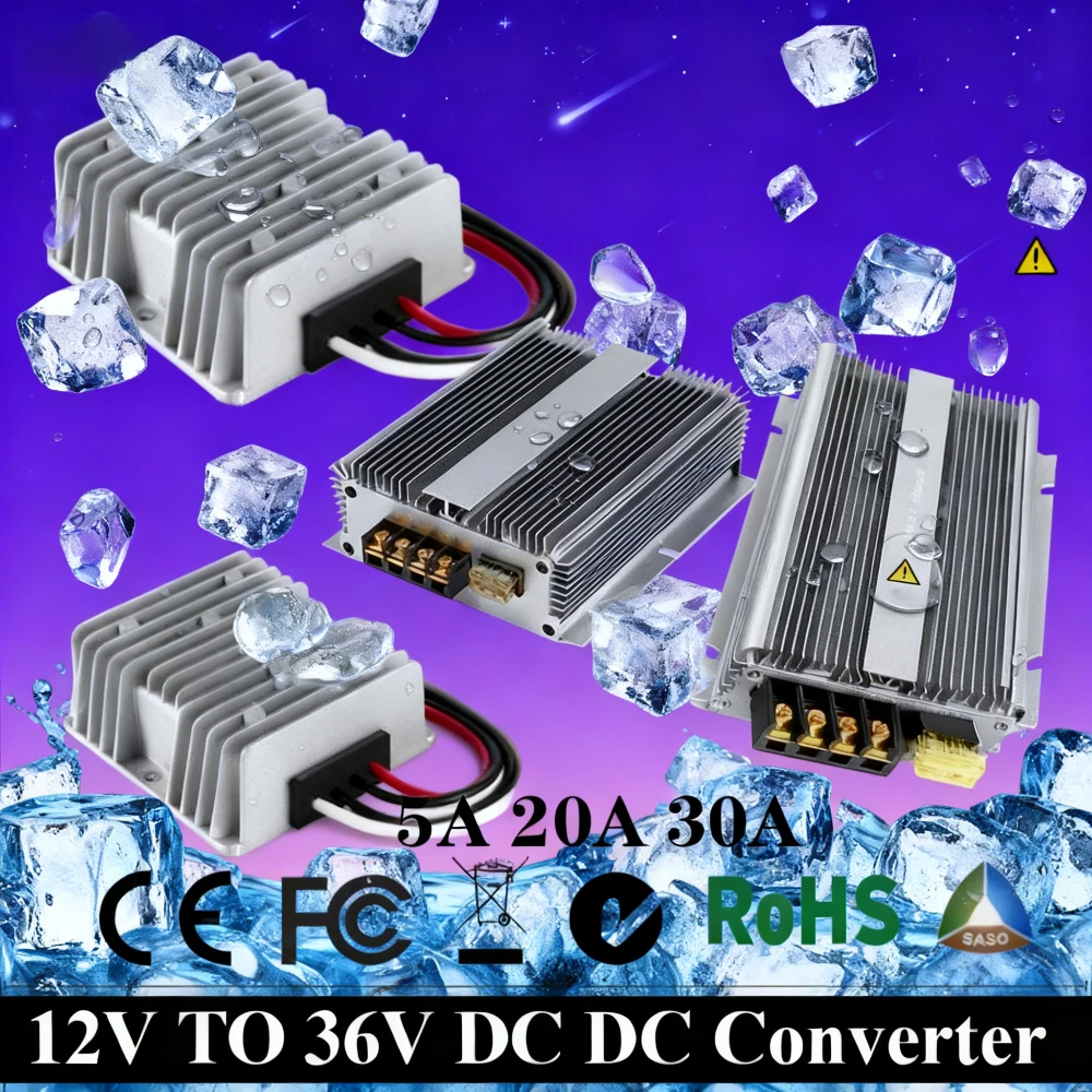 

12V TO 36V 5A 20A 30A DC DC Step Up Output Power Converter Voltage Regulator Boost Stabilizer Module Supply Module for Car CE