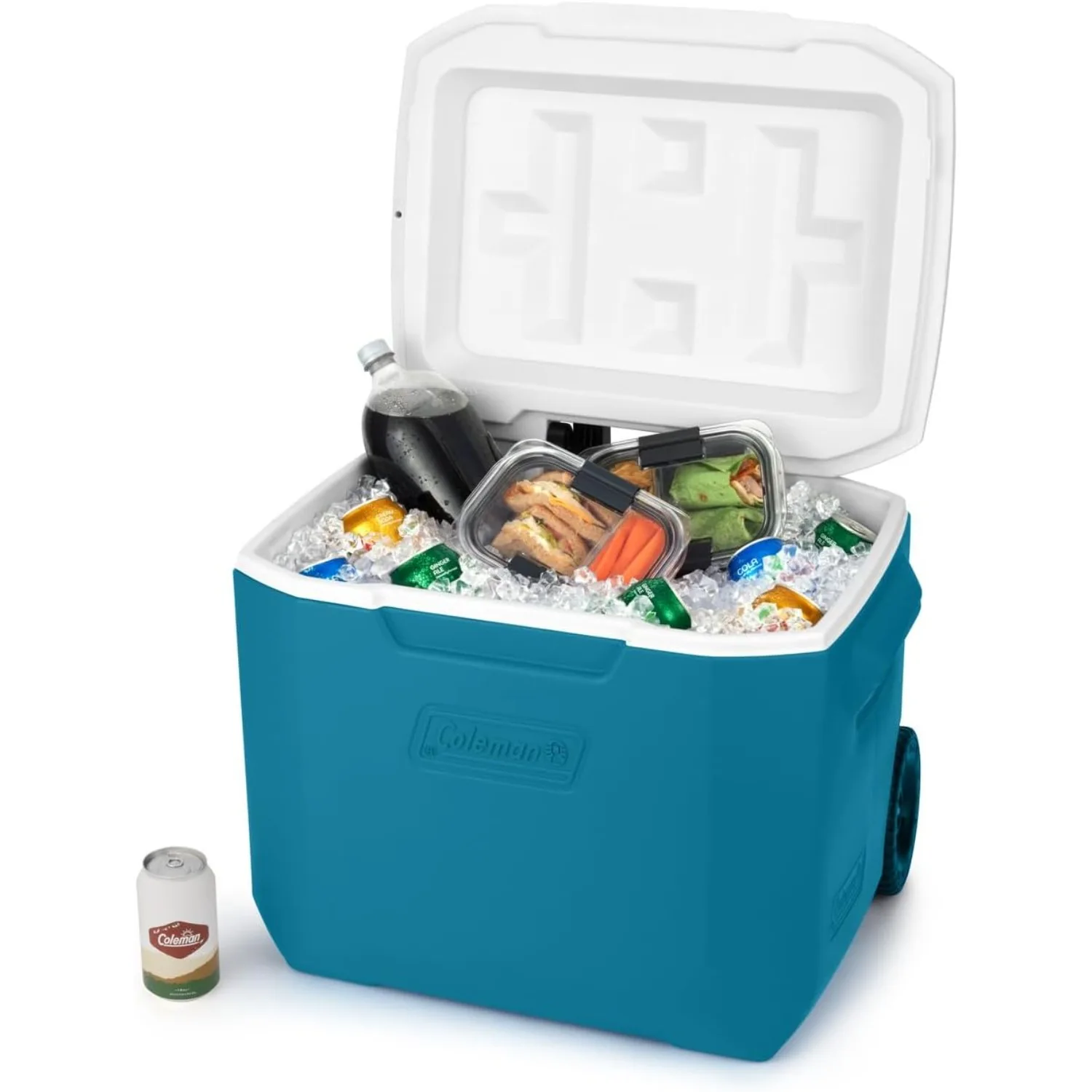 Chiller Series 60qt Wheeled Portable Cooler, Insulated Hard Cooler with Ice Retention & Heavy-Duty Wheels & Handle