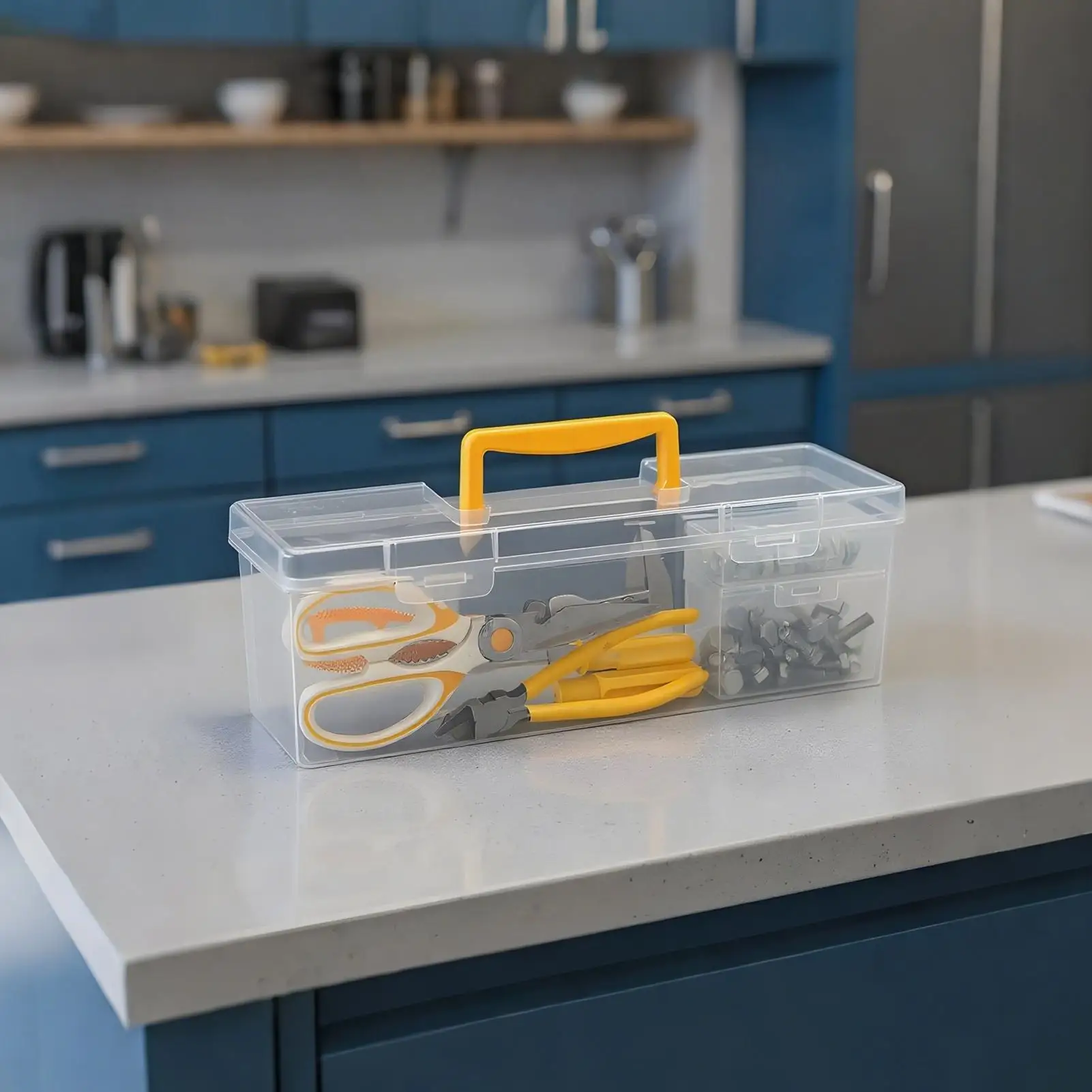 กล่องเครื่องมือขนาดเล็กOrganizer Fastener Organizer Clearแบ่งสําหรับทํางานสลักเกลียวElectronics Terminal Marker Ratchet Mechanic