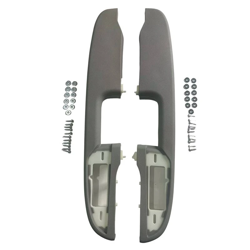 Rear Door Armrest Panel Handle Cover 1 Pair Repair Kit For Chevrolet Silverado GMC Yukon 07-14 Gray 20895898 20895903