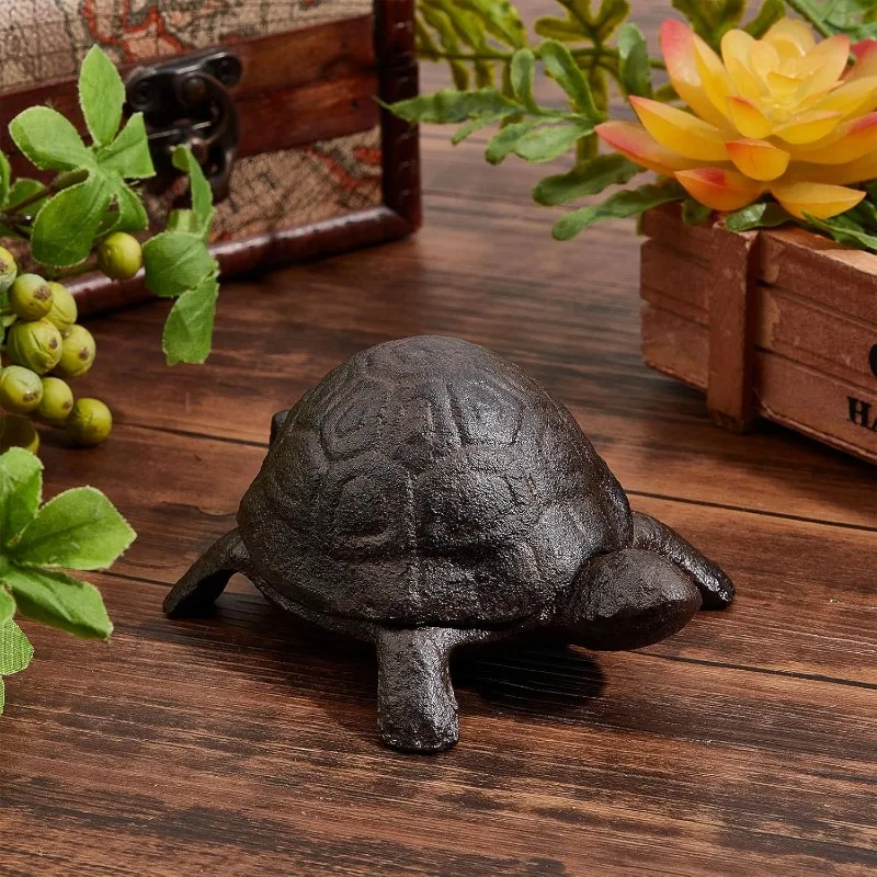 1pcs Turtle Cast Iron Key Hider Garden Decoration Stone Diversion Outdoor Secret Storage Box Hide-A-Key Holder Safely Hiding