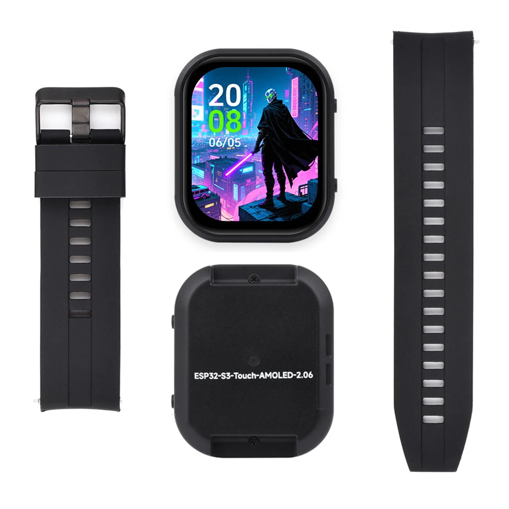 

ESP32 S3 2,06-дюймовый AMOLED сенсорный экран макетная плата DeepSeek AI голосовой чат программируемые часы для ESP-IDF Arduino