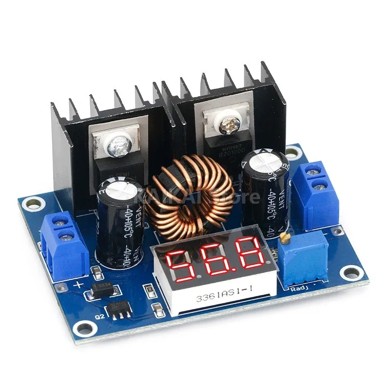 MH-ET LIVE LED Voltmeter PWM Adjustable 4-36V To 1.25-36V Step-Down Board Module XL4016 8A 200W DC-DC Power drop Module