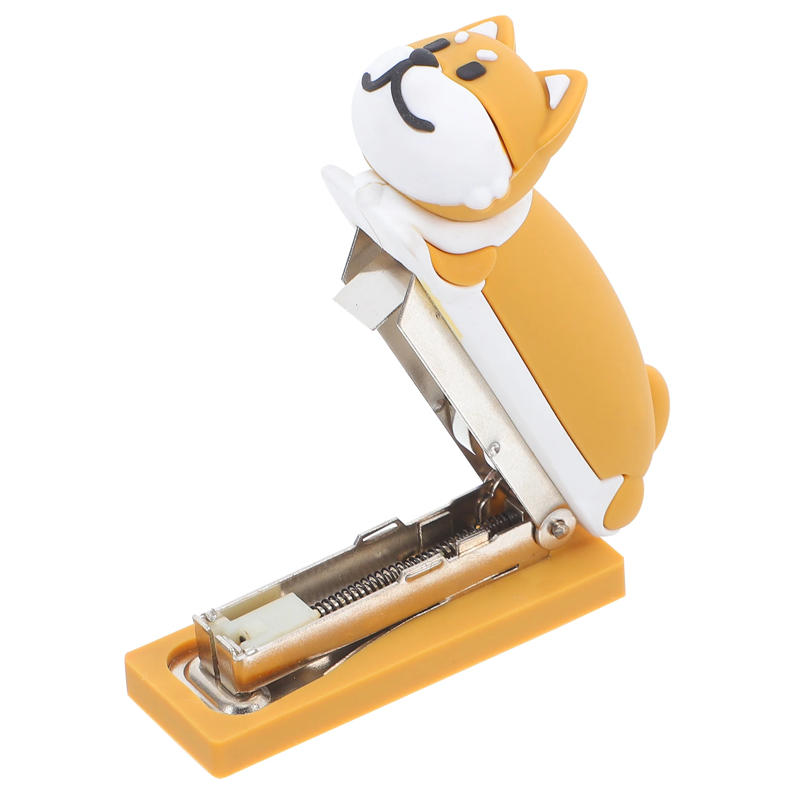 

Puppy Stapler Cute Cartoon Mini Desk Supplies Portable Lightweight Stainless Steel PVC Material Efficient Stapling Travel School
