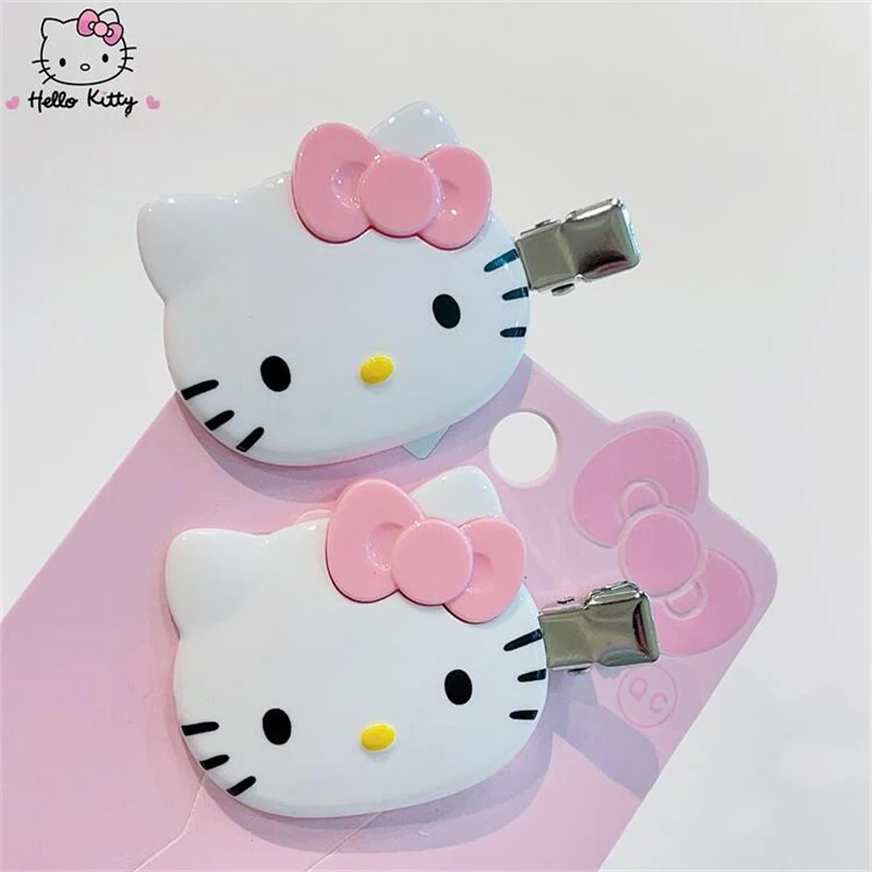 Kawaii Sanrio Hello Kitty Hairpin Girls Ornaments Anime Accessories Cartoon Headrope Scrunchies Hair Circle Headdress Hair Gifts