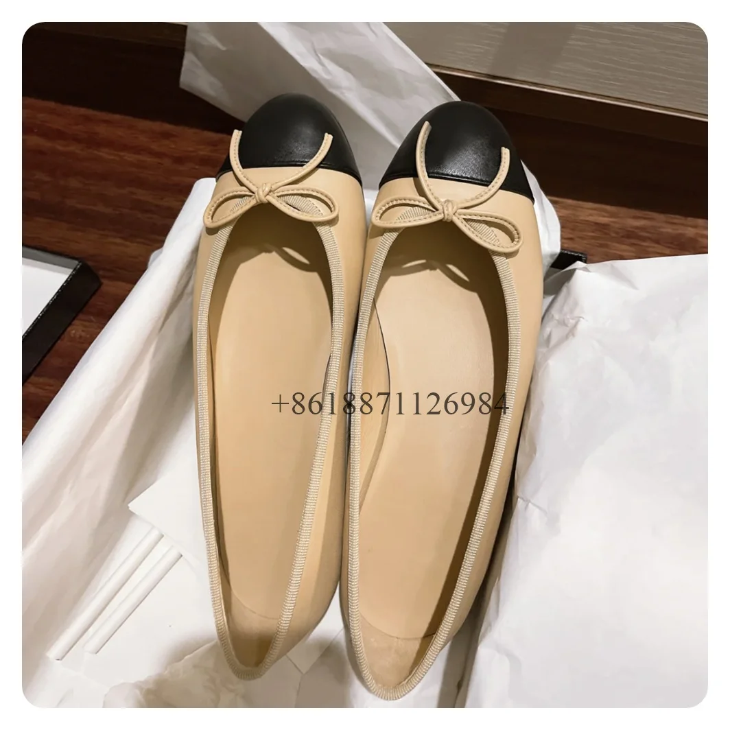 Mixed Colors Round Toe Women Pumps Shoes With Butterflyknot Chunky Low Heels Slip On Design Genuine Leather Mary Jane Shoes