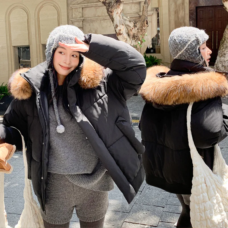 Parkas Women Short Coats Hooded Zipper Jackets Full Sleeve Thick Warm Outerwear Y2k Streetwear Jacket Coat Autumn Winter