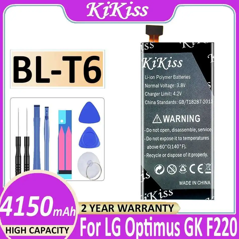 

For LG Optimus GK F220 F220S F220L F220K Mobile Phone Battery Environmentally Friendly 4150Mah BL-T6 Safe