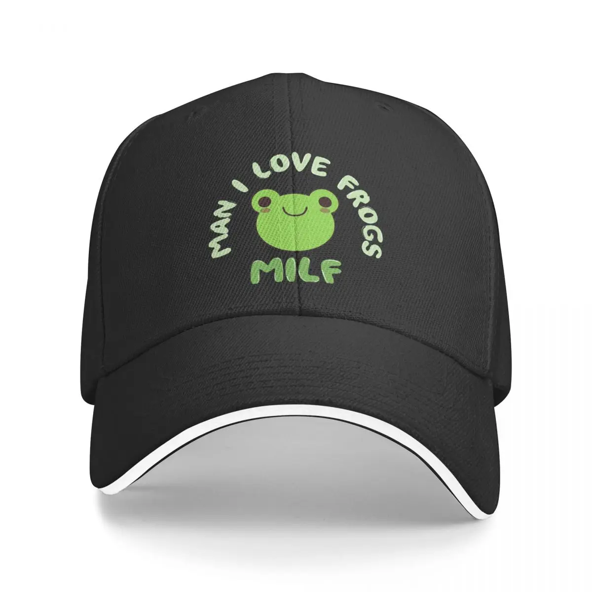 Man I Love Frogs MILF MEME ART Baseball Cap Men Hats Women Visor Outdoor Snapback Caps