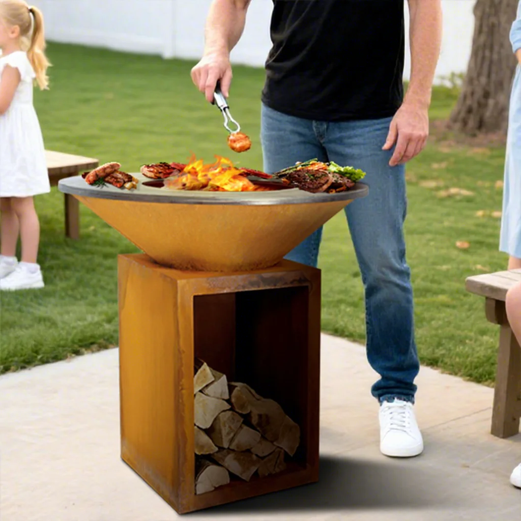 Modern Outdoor Corten Steel Barbecue Grill Durable and Stylish BBQ Grills for Outdoor Use