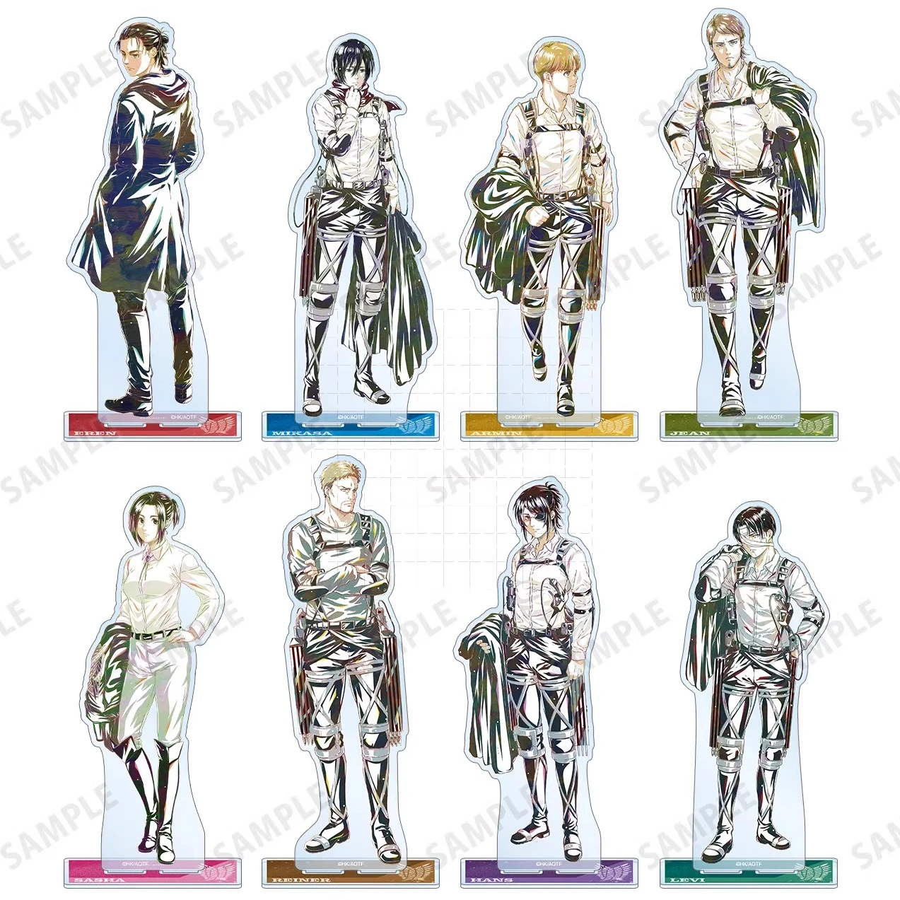 Anime Levi Ackerman Mikasa Eren Yeager Armin Arlert Acrylic Stand Doll Game Jean Kirstein Figure Model Cosplay Toy Gift