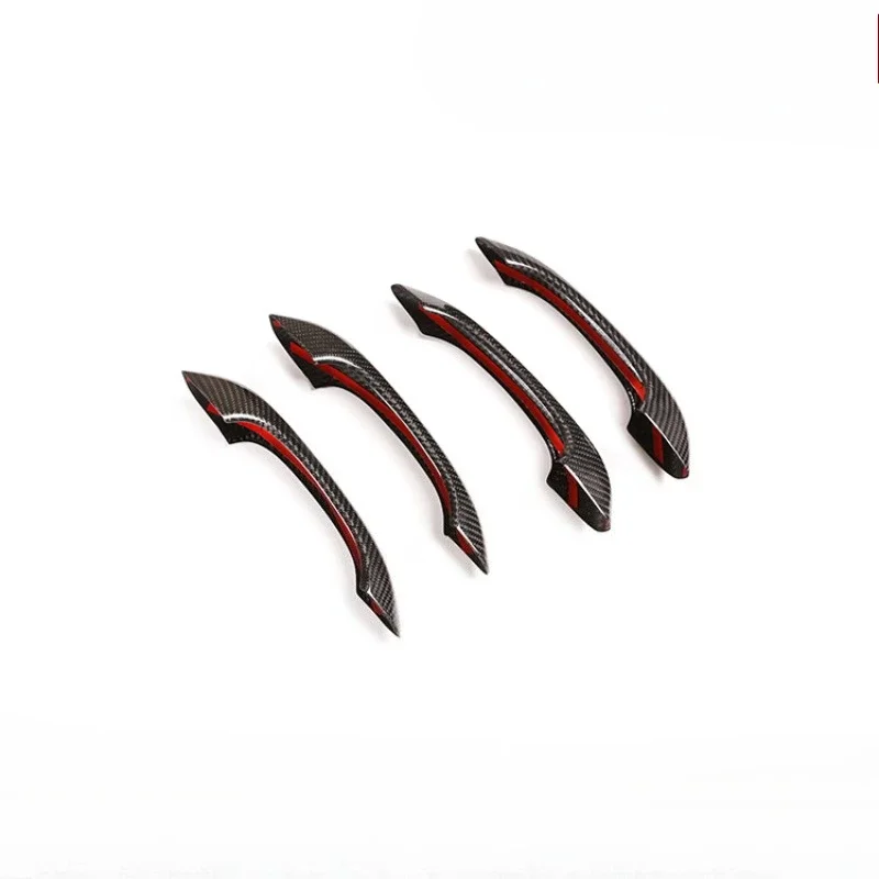 

For Porsche Macan Real Dry Carbon Fiber Exterior Decoration Glossy Door Handle Shell Cover Modification Body Kit Accessories