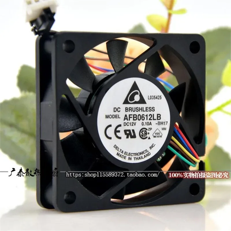 for AFB0612LB 6015 6CM 12V 0.10A 4-wire PWM Temperature Control CPU Silent Cooling Fan