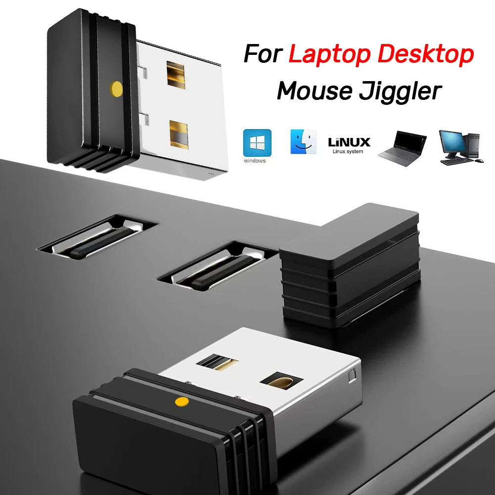 2/1PCS M8 Mini USB Mouse Jiggler Undetectable Computer Mouse Automatic Movement Jiggler Awake Mover Simulate Mouse Movement