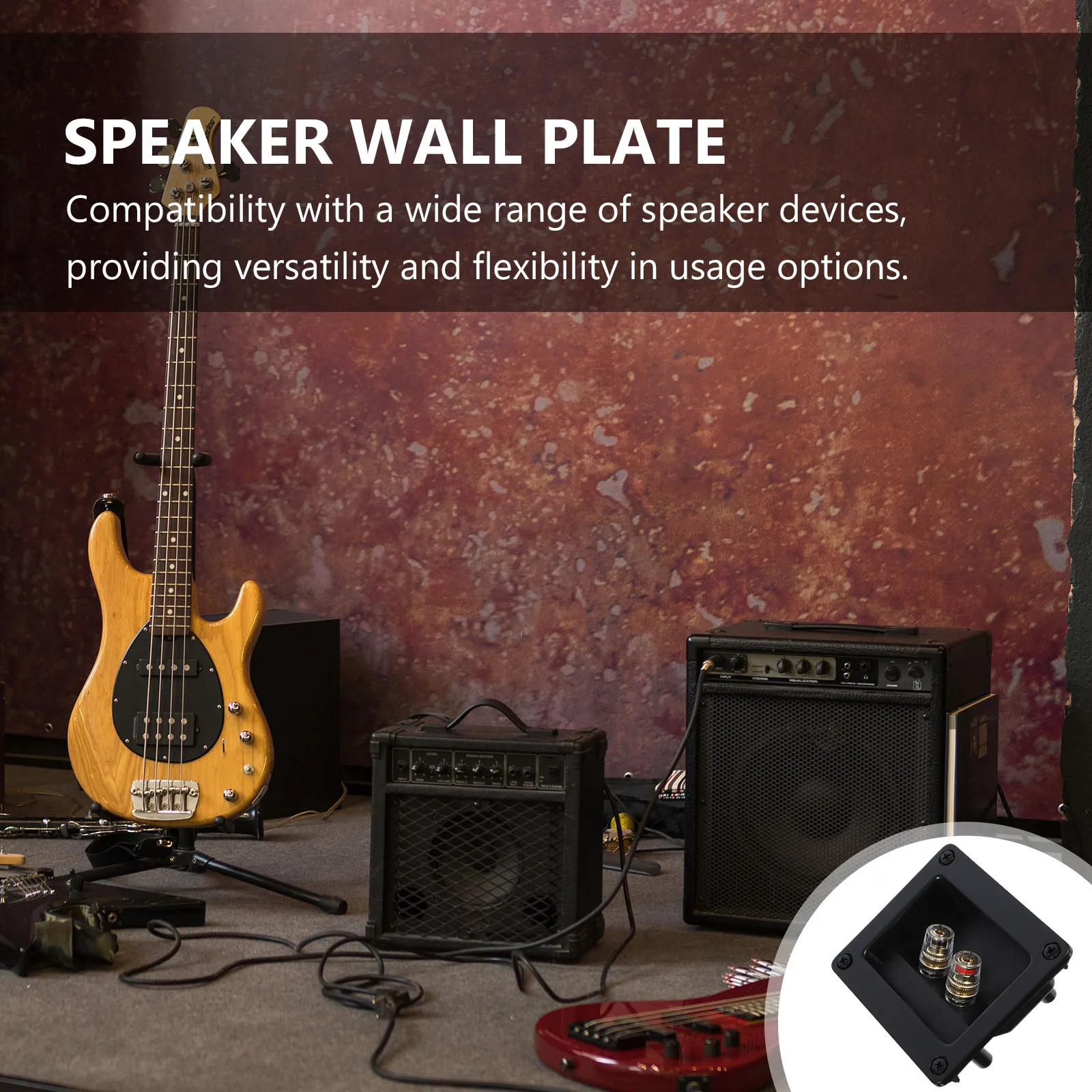 

Plastic Junction Box Speaker Terminal Connectors Wall Plate Loudspeaker Connector Accessory 2-way Wiring Design Stable