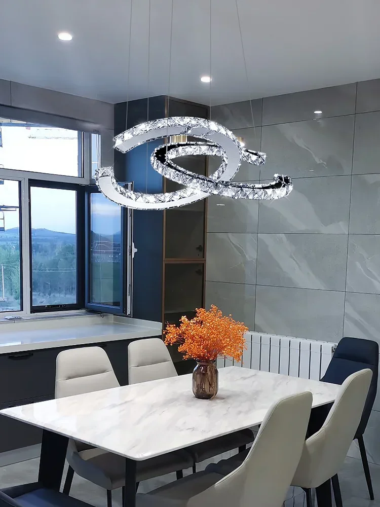 

Modern Crystal Pendant Lights Creative CC Remote Control Chandelier for Living Room Restaurant Room Decor Fixture Hanging Lmaps