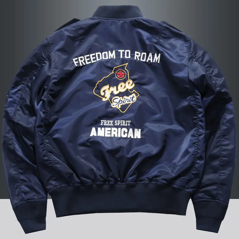 USA Mann Bomber jacke Baseball Uniform Luftwaffe eine Armee Luftfahrt Pullover Flieger Arbeits kleidung Baseball Trikot Stickerei Mantel Männer