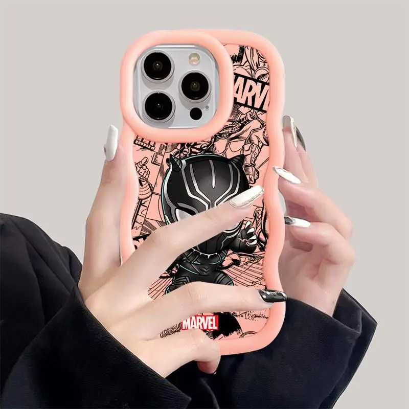 Cartoon Marvel Sqiderman Phone Case for Apple iPhone 16 Plus 16 ProMax 16 Pro Soft Funda Cover