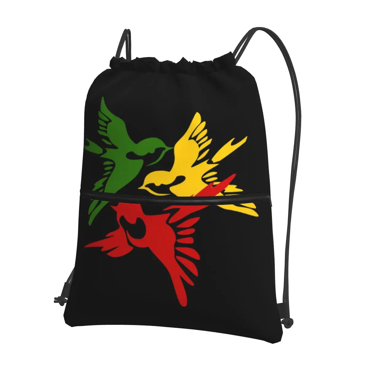 Bob Marley 3 Little Birds Ajax Backpacks Portable Drawstring Bags Sports Bag Book Bags for Travel School