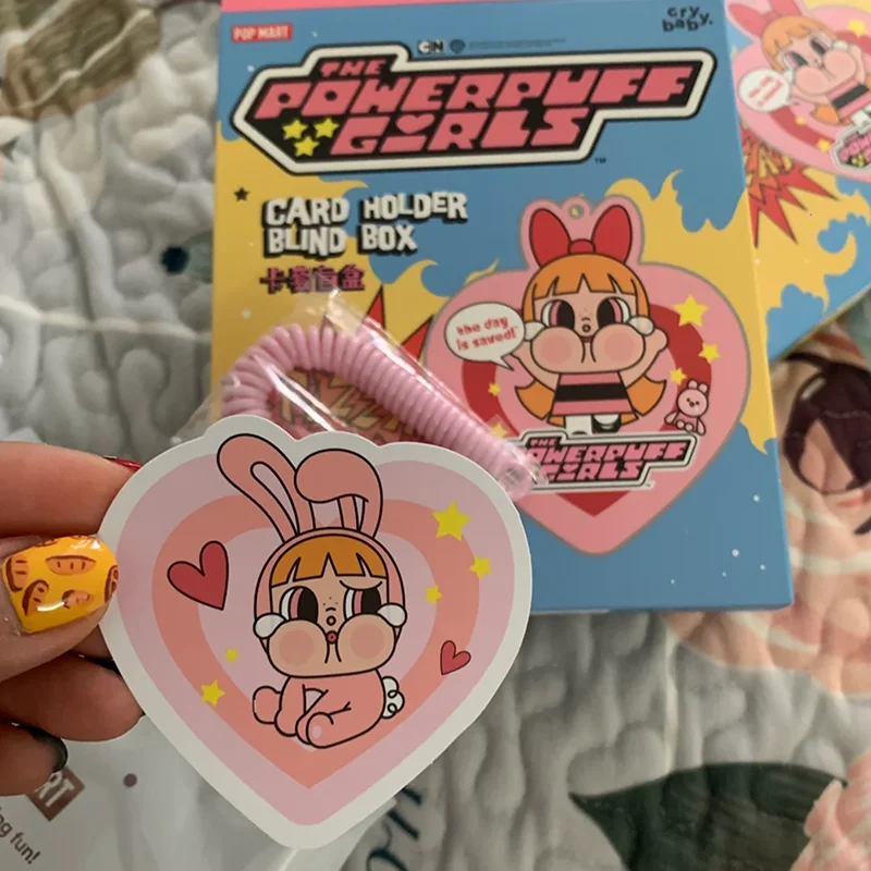 

POP MART CRYBABY X The Powerpuff Girls Series: Оригинальный слепой бокс с коллекционными карточками, загадочная коробка, фигурка-сюрприз, украшение
