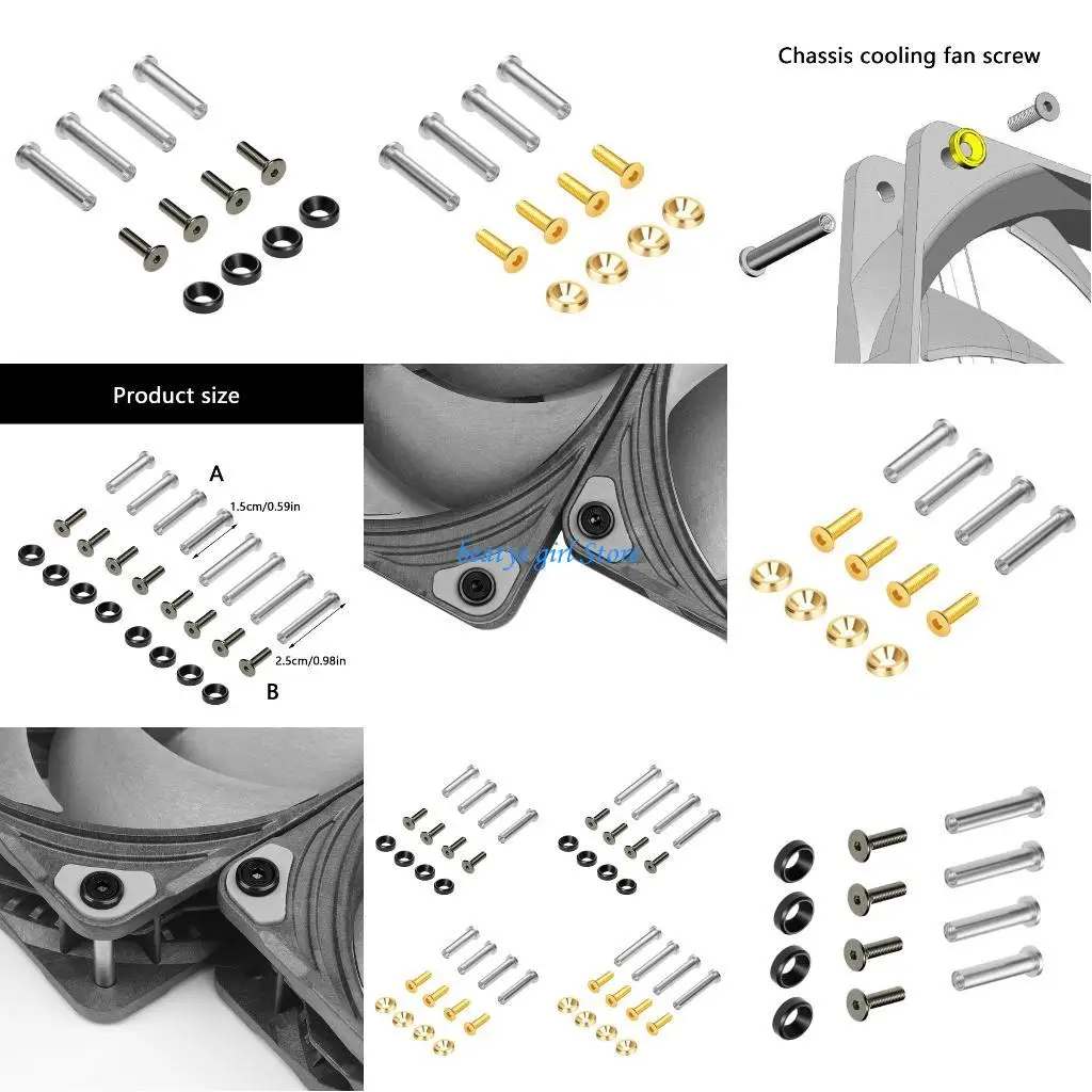 

C7AB Высокопрочее металлическое охлаждающее вентиляторы ПК Легкая установка Универсальная совместимость