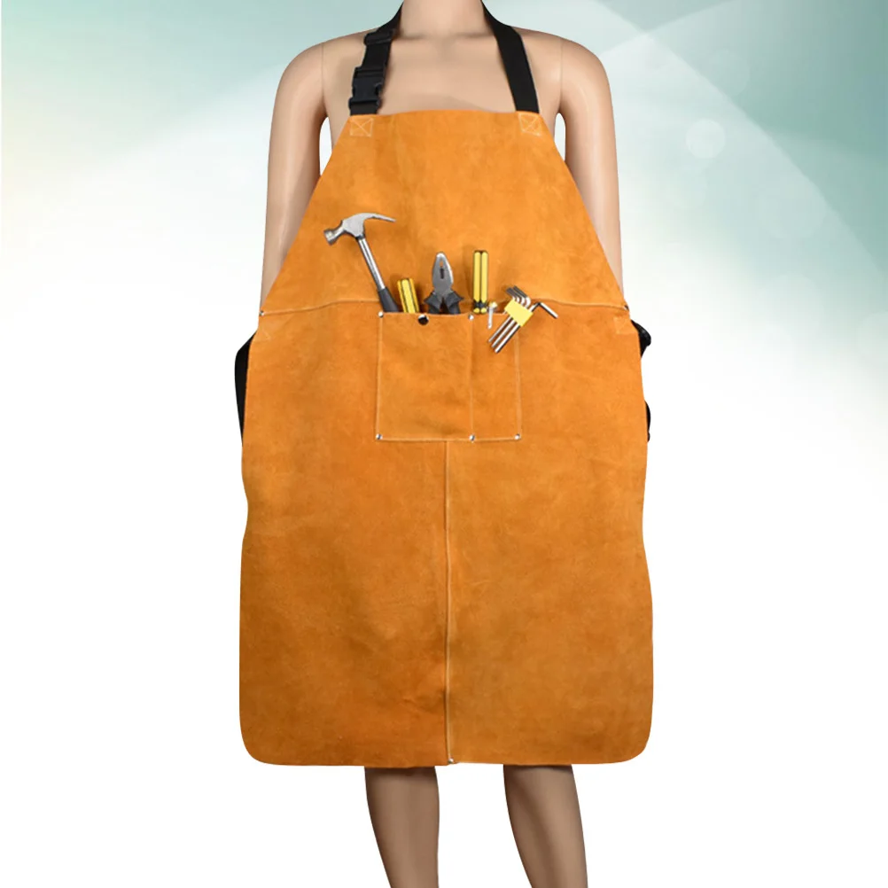 

Welding Apron Heavy Duty Electric Welding Flame Retardant Anti-Scald Workwear Free Size Orange