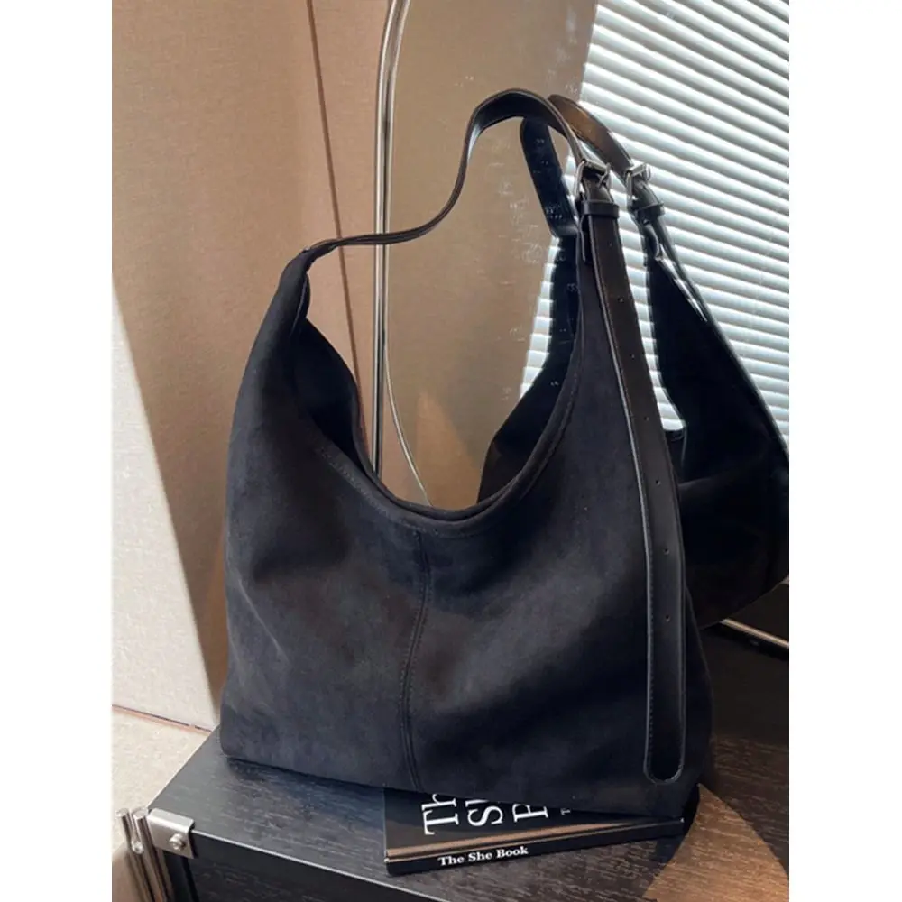 

MotherDaughter Set Suede Tote Bag With Coin Purse, Large Capacity Crossbody Shoulder Bag, Adjustable Strap, Casual Commuter Bag