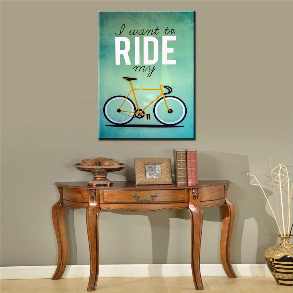 Canvas Wall Arts Poster Painting Image of Join The RAAF And Ride My Bick Interior Home Decor Picture Printing For Living Room