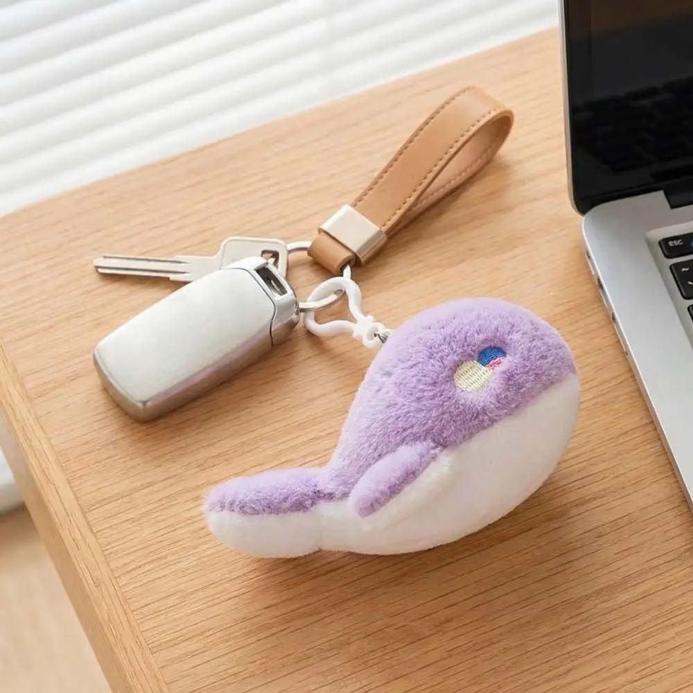 Bag Accessories Bag Charms Whale Pendant Metal Ring Fluffy Soft Whale Cute Jewelry Gift Whale Key Ring Handbag