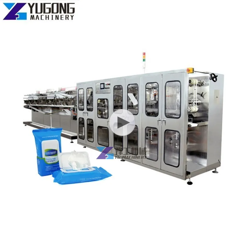 High Efficient Wet Wipe Canister Cap Filling Sealing Making Manufacturing Machine Single Baby Wet Wipes Making Machine