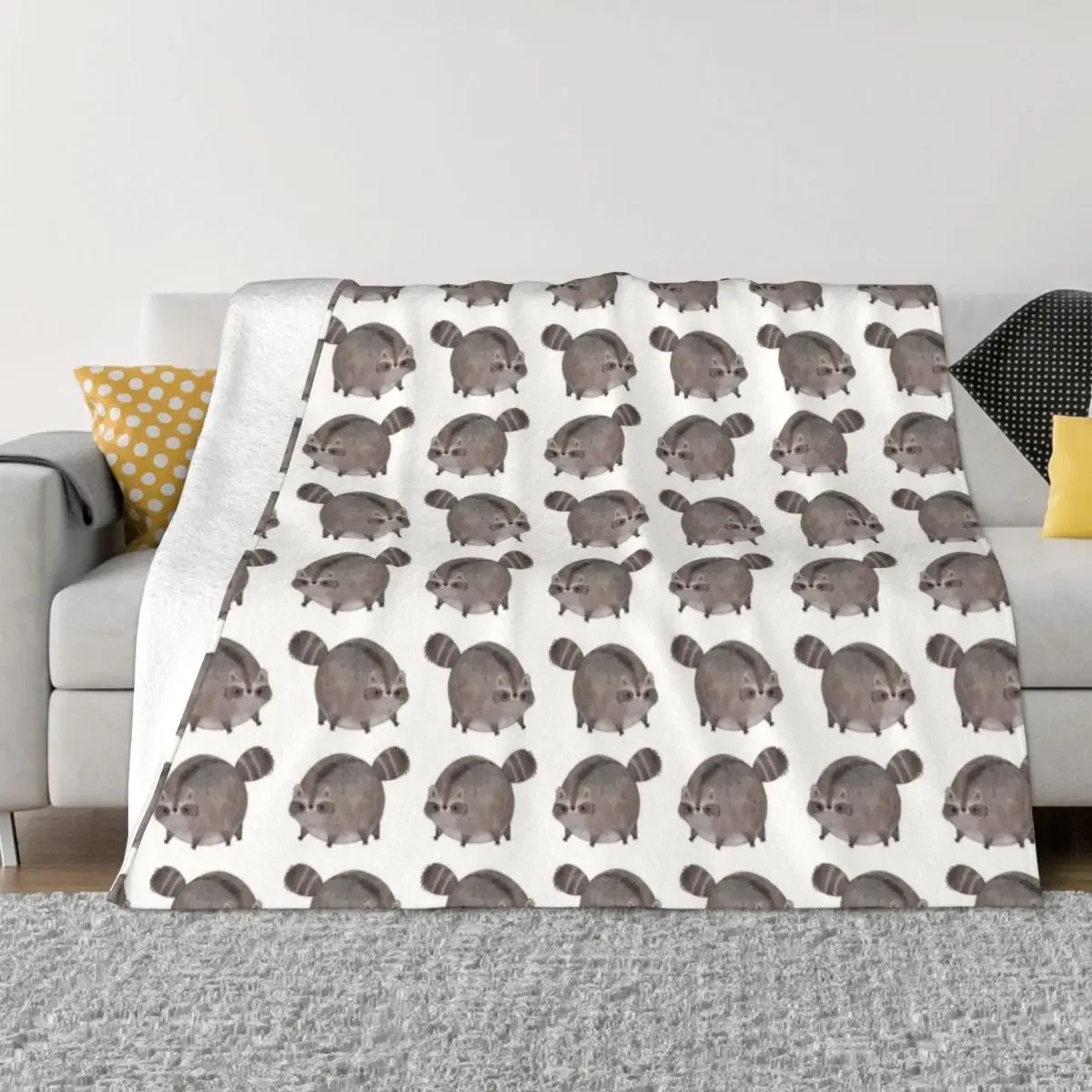 

Chubby Trash Panda Throw Blanket Plush Luxury Throw Blankets