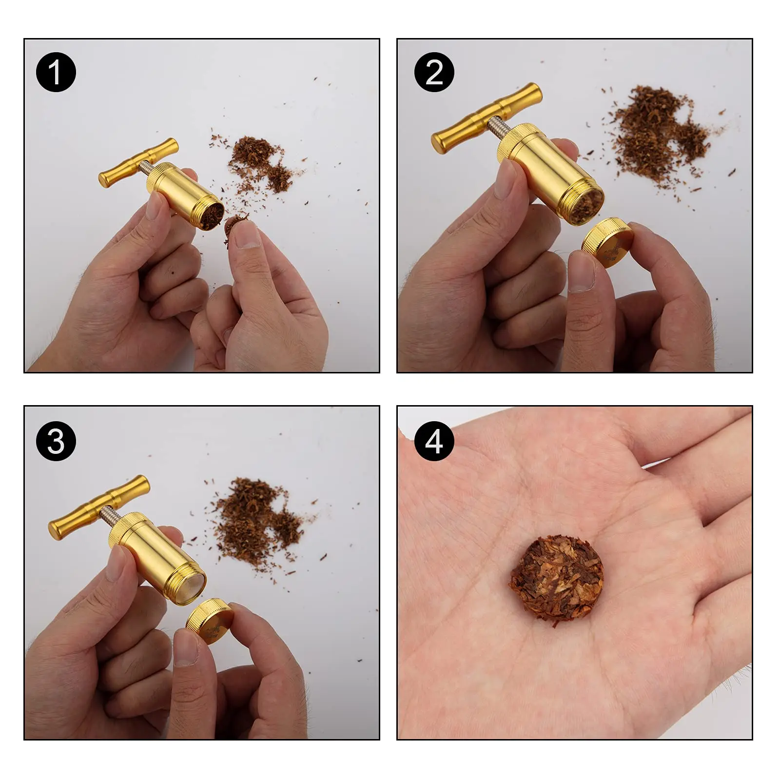Dry Herb Grass Press Herbal Crusher Grinder Aluminum Alloy T-shaped Compressor Tobacco Grinders for Smoking Pipe Accessories 