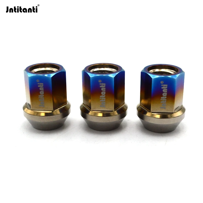 

Jntitanti cone seat open end Gr.5 titanium lug nut wheel nut M14*1.25*27mm for BMW MINI Rolls-royces Racing car