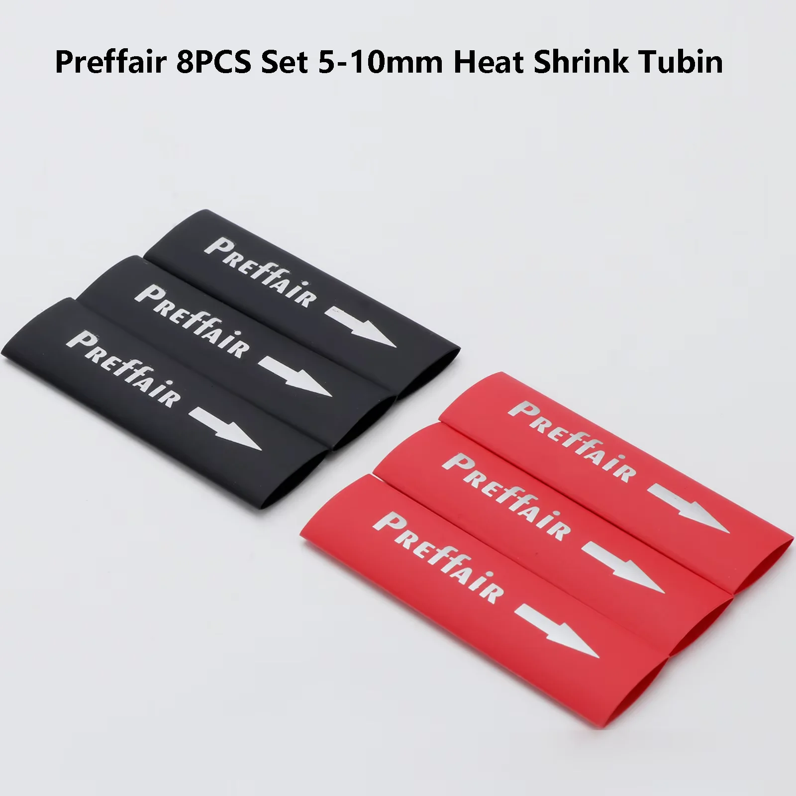 

Preffair 8PCS Set 5-10mm Heat Shrink Tubing - Professional Insulated Sleeving for DIY HiFi Audio Interconnect Cables