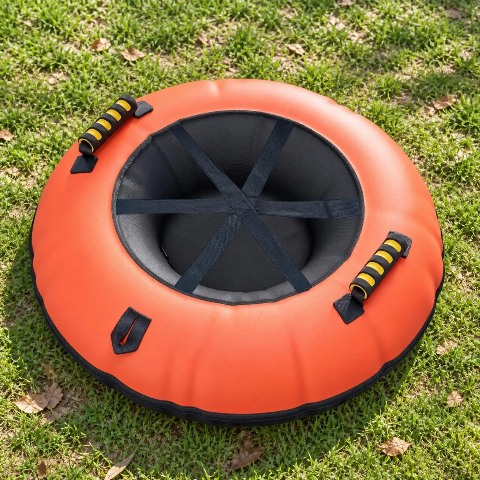 Winter Sled Inflatable Snow Tube for Children Durable PVC Oxford Cloth Toboggan with Comfort Seat for Hill Sliding Game