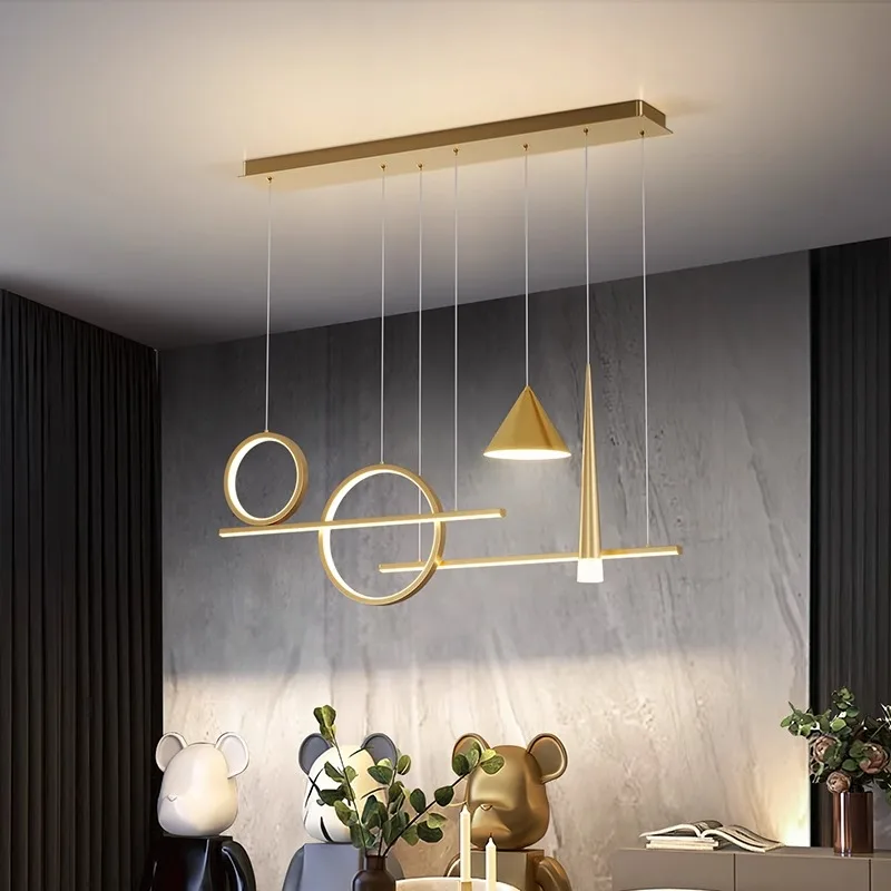 Plafonnier LED suspendu au design moderne, luminaire décoratif d'intérieur, idéal pour une chambre à coucher ou une salle à manger