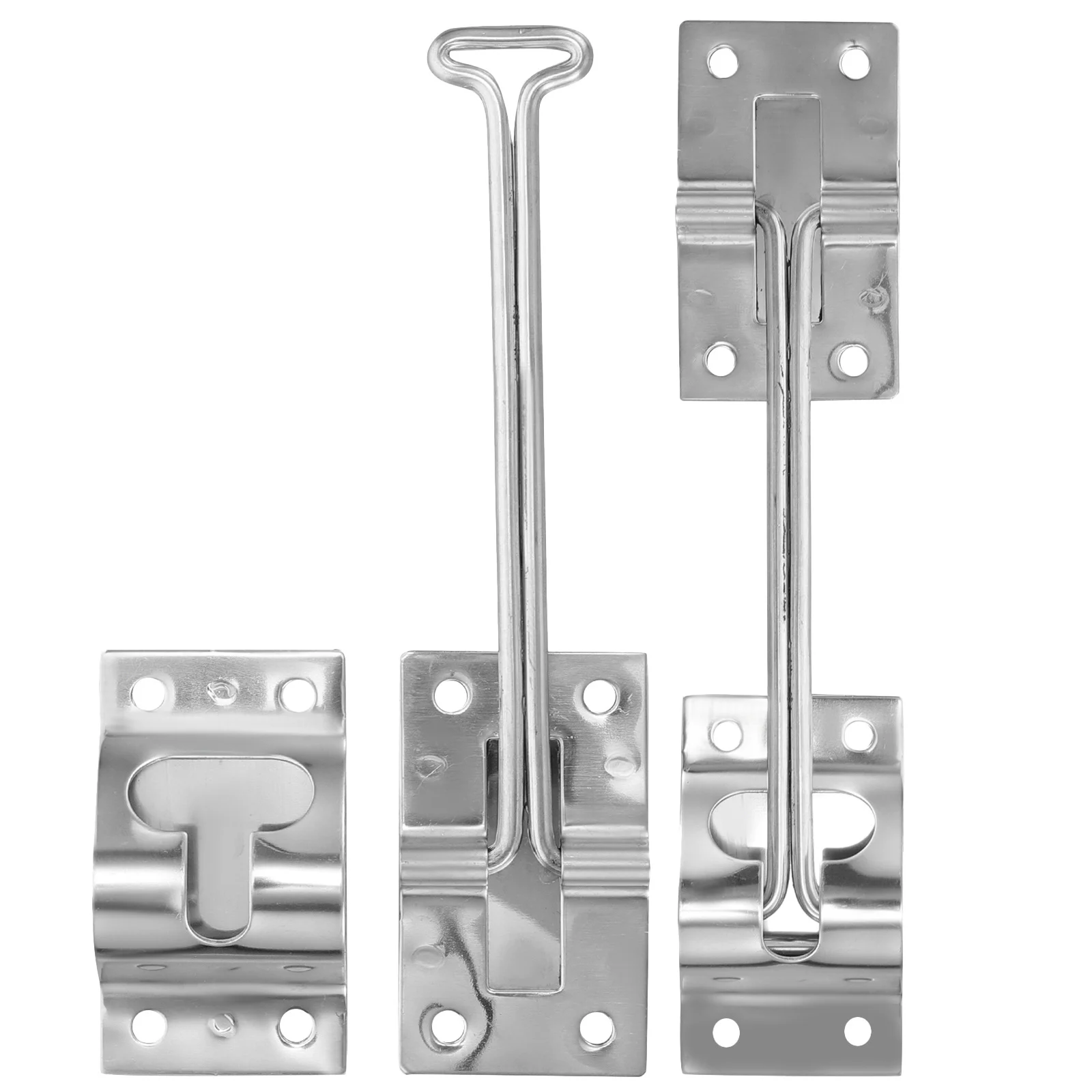 

1Set Rugged Metal Trailer Door Latch Holder Heavy Duty Rv Door Catch for Motorhome Cargo Trailer Protection Locking Hasp