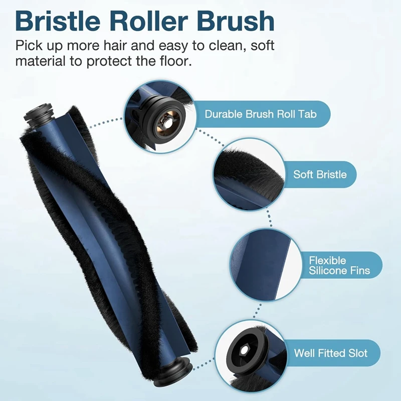 Eufy X10 Pro OMNI หุ่นยนต์ดูดฝุ่นแปรงด้านข้างหลักชุดเปลี่ยนถุงม็อบผ้ากรองฝุ่น